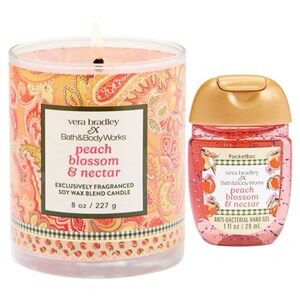 BBW × Vera Bradley Peach Blossom & Nectar Single-Wick Candle Limited Edition